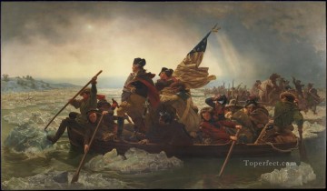 Washington Crossing the Delaware American Revolution Emanuel Leutze Leutze military war Oil Paintings